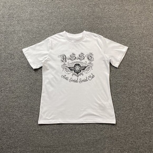 Anti Social Social Club White T Shirt With Vintage Print
